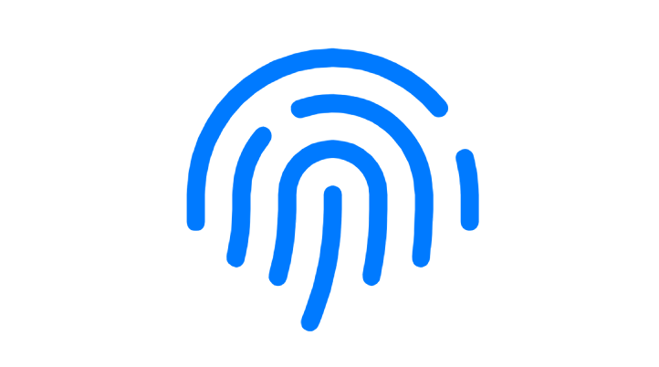 A blue fingerprint symbol

Description automatically generated