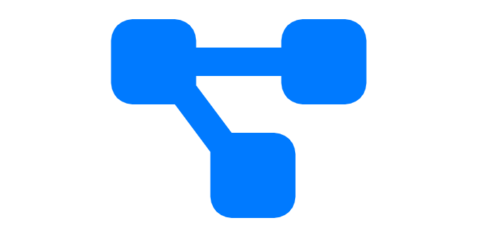 A blue symbol with two squares

Description automatically generated